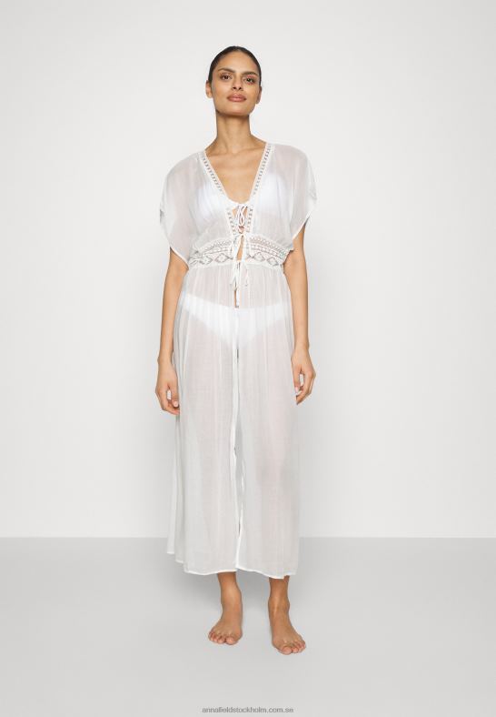 broderad cover up 802 svart strandtillbehör 001 vit Anna Field 42BF6741 kvinnor