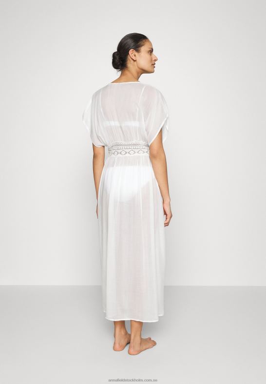 broderad cover up 802 svart strandtillbehör 001 vit Anna Field 42BF6741 kvinnor