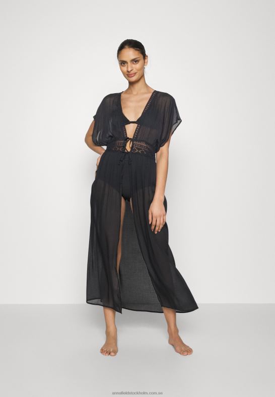 broderad cover up 802 svart strandtillbehör 802 svart Anna Field 42BF6739 kvinnor