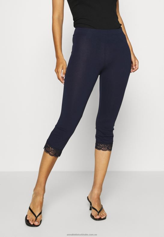2-pack leggings byxor mörkblå/svart Anna Field 42BF6653 kvinnor
