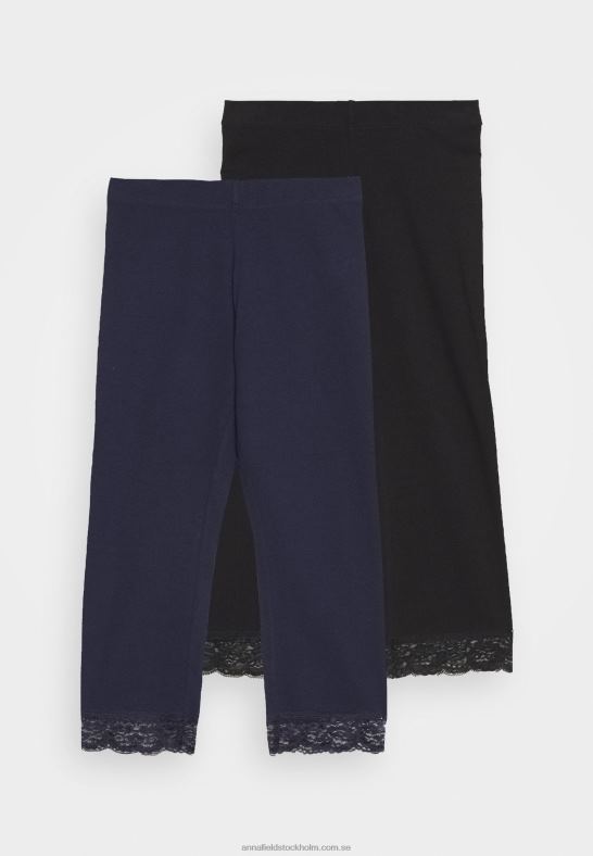 2-pack leggings byxor mörkblå/svart Anna Field 42BF6653 kvinnor