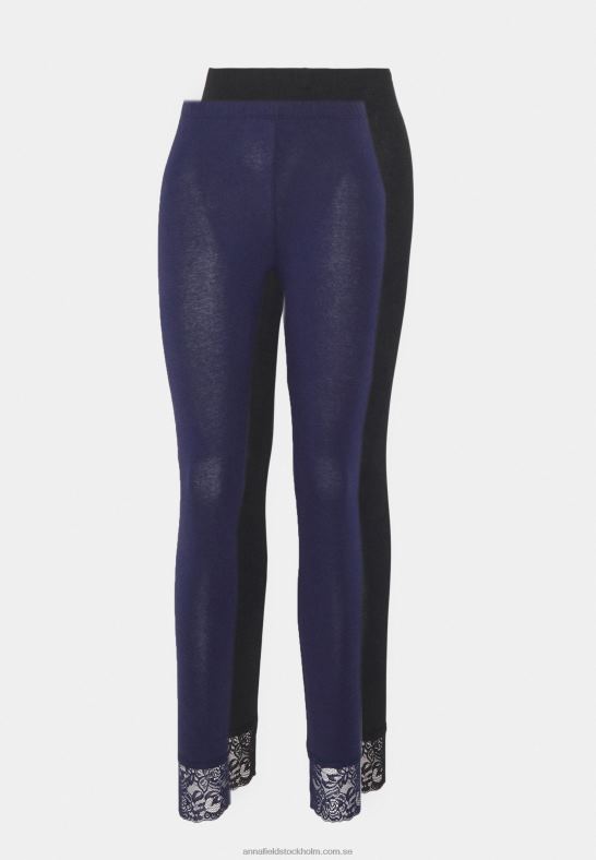 2-pack leggings byxor svart/mörkblå Anna Field 42BF6657 kvinnor