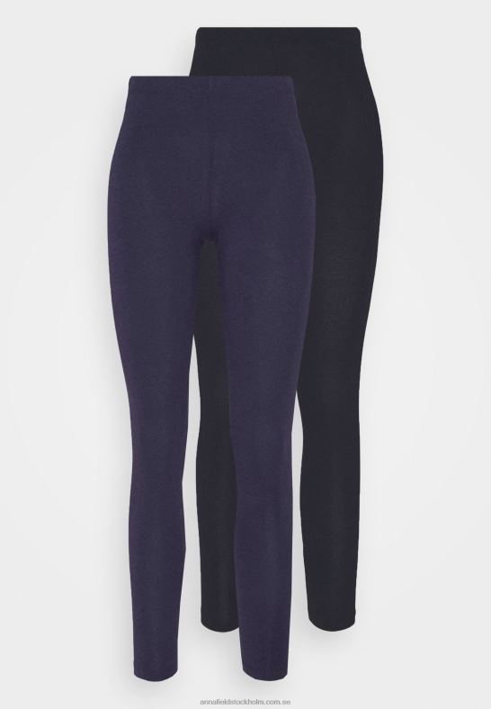 2-pack leggings byxor svart/mörkblå Anna Field 42BF6660 kvinnor
