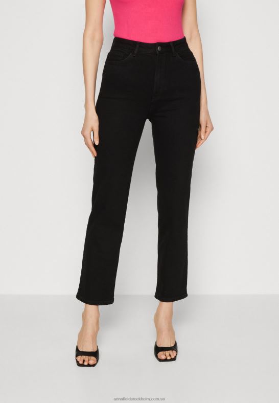 jeans med raka ben svart denim Anna Field 42BF6665 kvinnor