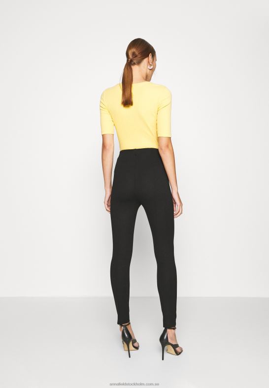 punto leggings med knappdetalj leggings byxor svart Anna Field 42BF6652 kvinnor