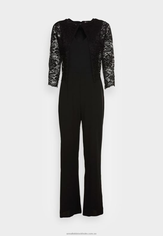 tillfälle set avtagbar spets topp med v-ringad ärmlös jumpsuit jumpsuit svart Anna Field 42BF6906 kvinnor