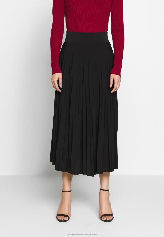 plisse a-line midikjol a-line kjol svart Anna Field 42BF6782 kvinnor