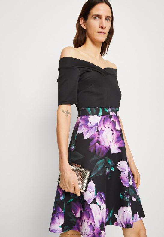 cocktailklänning festklänning svart/lila Anna Field 42BF671 kvinnor