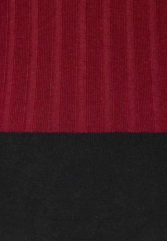 crew ausschnitt ripp top bodycon mini strickkleid shift dress mörkröd/svart Anna Field 42BF6217 kvinnor