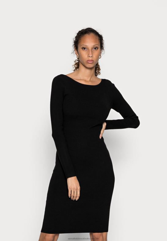 offener rcken bodycon mini strickkleid shift dress black Anna Field 42BF6193 kvinnor