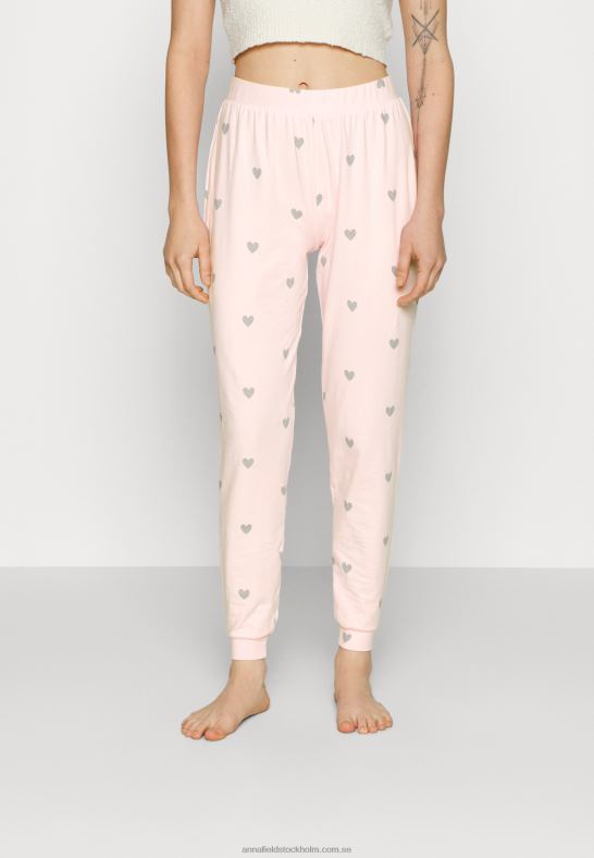 2-pack pyjamastrosor rosa/grå Anna Field 42BF61076 kvinnor