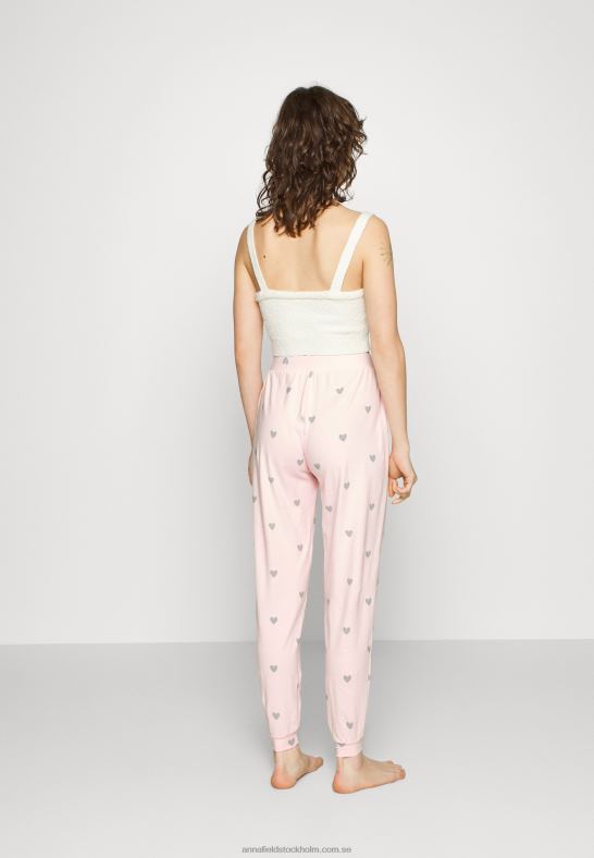 2-pack pyjamastrosor rosa/grå Anna Field 42BF61076 kvinnor