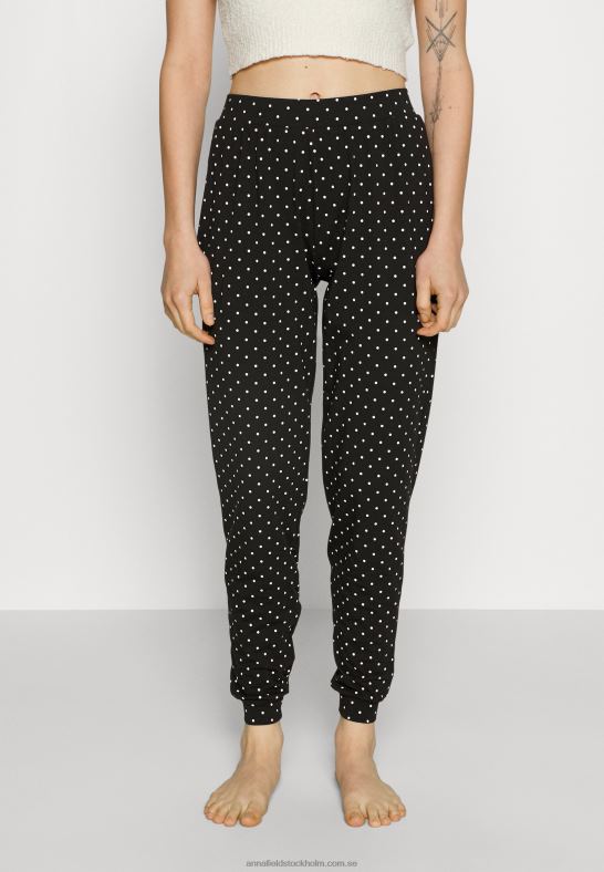 2-pack pyjamastrosor svart/vit Anna Field 42BF61075 kvinnor