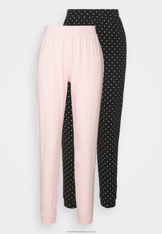 2-pack pyjamastrosor svart/vit Anna Field 42BF61075 kvinnor