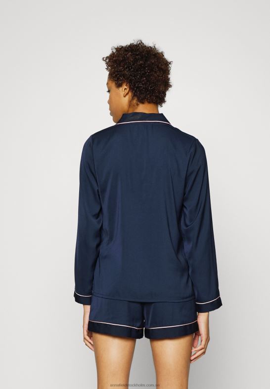 amanda långärmad kort pyjamasset mörkblå Anna Field 42BF61059 kvinnor