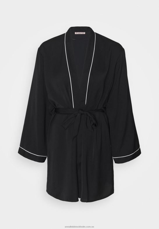 amanda satin morgonrock morgonrock svart Anna Field 42BF61088 kvinnor