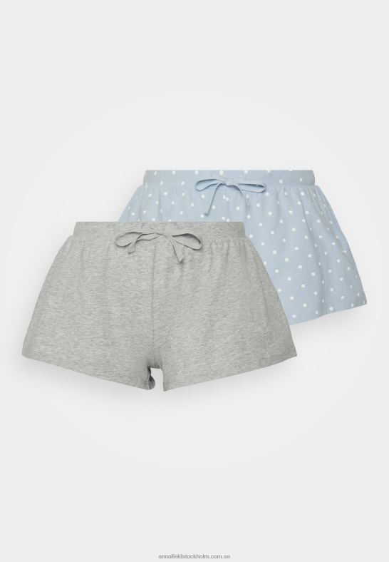kort 2-pack pyjamasbyxor blå Anna Field 42BF61069 kvinnor