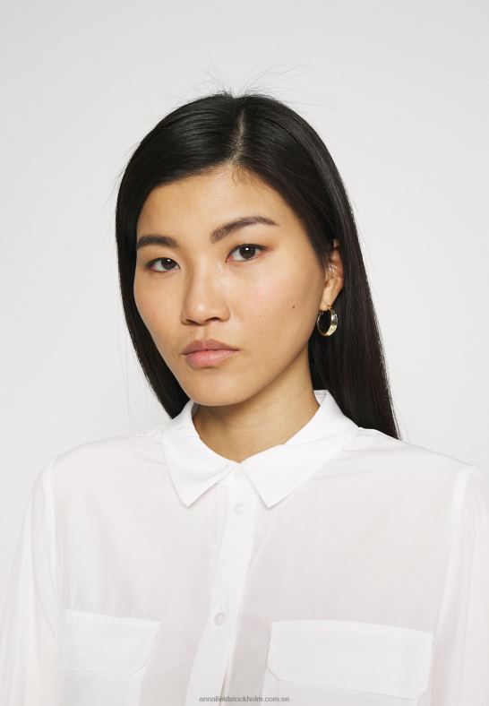 basblus med framfickor button-down blus offwhite Anna Field 42BF6671 kvinnor