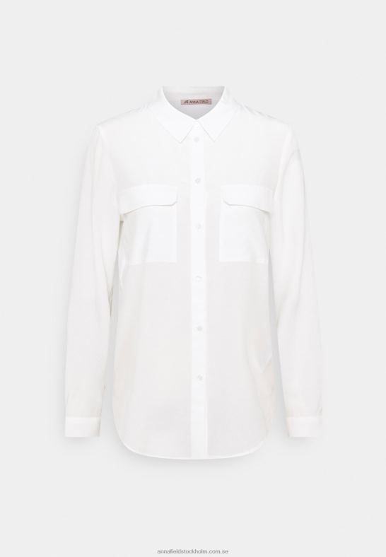 basblus med framfickor button-down blus offwhite Anna Field 42BF6671 kvinnor