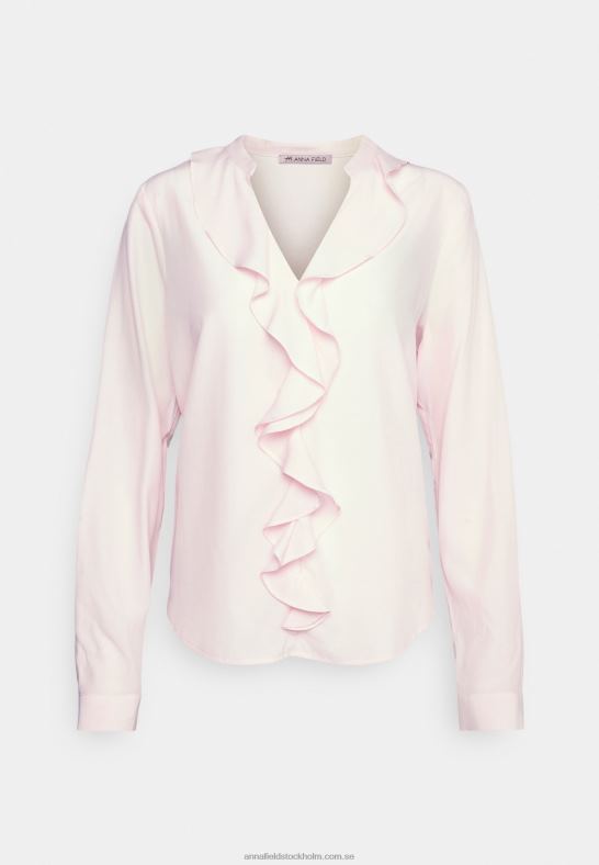 blus med frontal volant blus rosa Anna Field 42BF6684 kvinnor