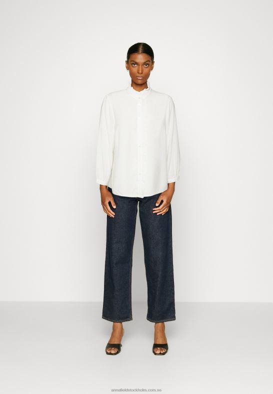 button-down blus benvit Anna Field 42BF6677 kvinnor