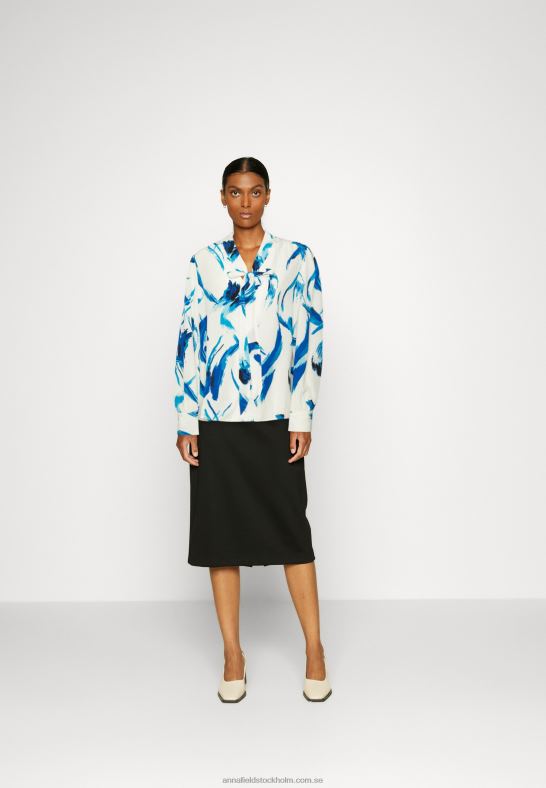 button-down blus vit, blå Anna Field 42BF6679 kvinnor