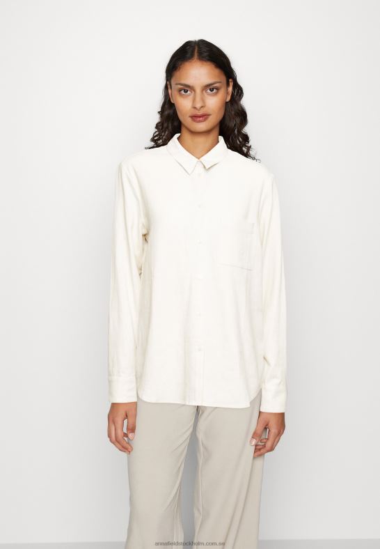 linnemix button down blus button down blus beige Anna Field 42BF6680 kvinnor