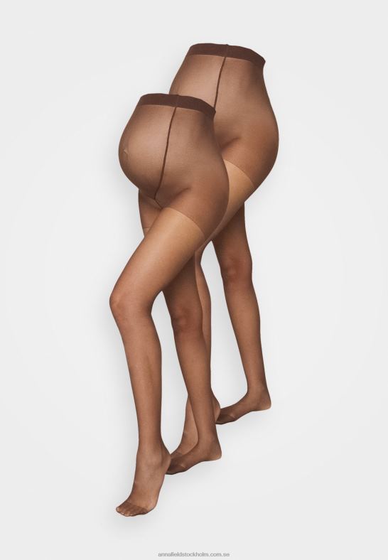 20 den 2-pack strumpbyxor mörkbruna Anna Field 42BF61100 kvinnor
