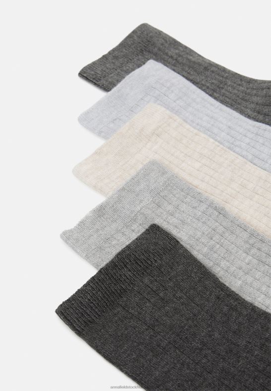5-pack strumpor svart/grå Anna Field 42BF61133 kvinnor