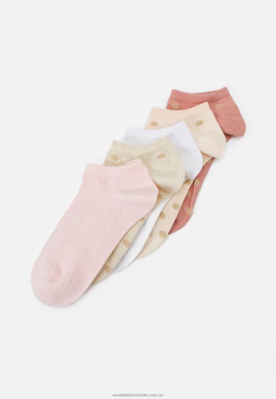 5-pack strumpor vita/beige/rosa Anna Field 42BF61136 kvinnor