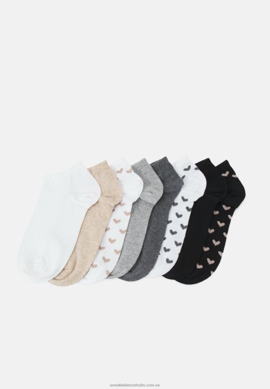 8-pack strumpor vit/grå Anna Field 42BF61134 kvinnor