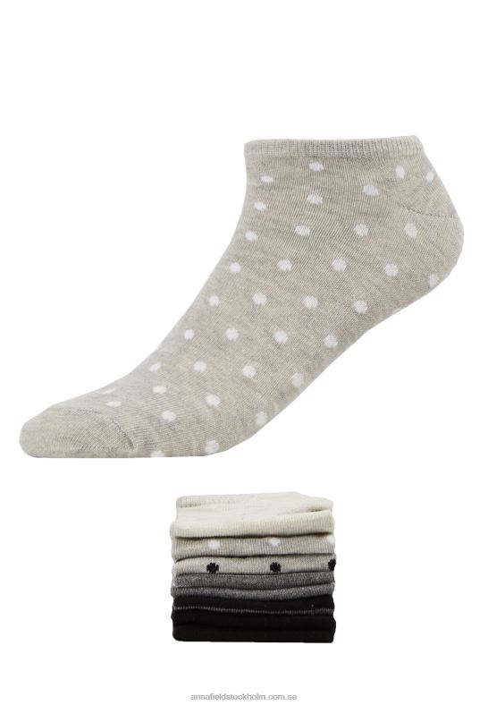 8 sidors spot stripe strumpor grå Anna Field 42BF61144 kvinnor