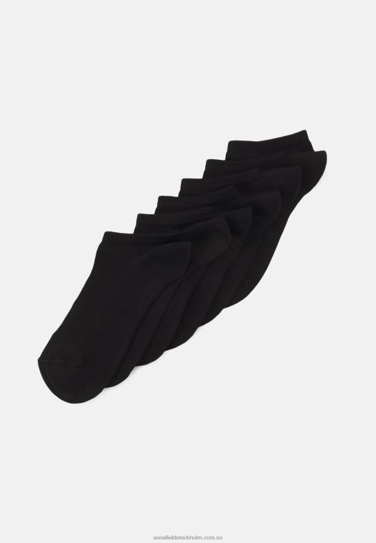 mjuka sneakerstrumpor 6-pack strumpor svarta Anna Field 42BF61128 kvinnor