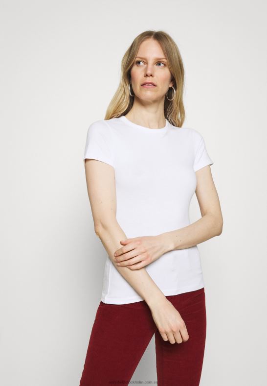2-pack basic t-shirt vit Anna Field 42BF6252 kvinnor