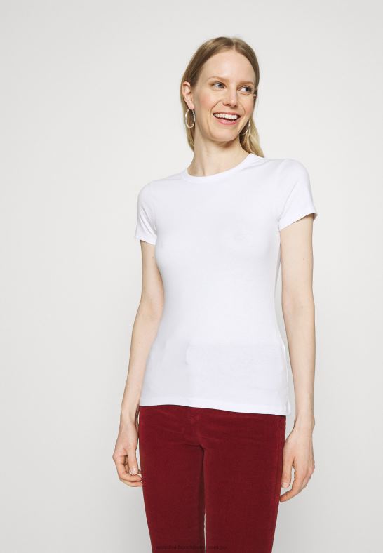 2-pack basic t-shirt vit Anna Field 42BF6252 kvinnor