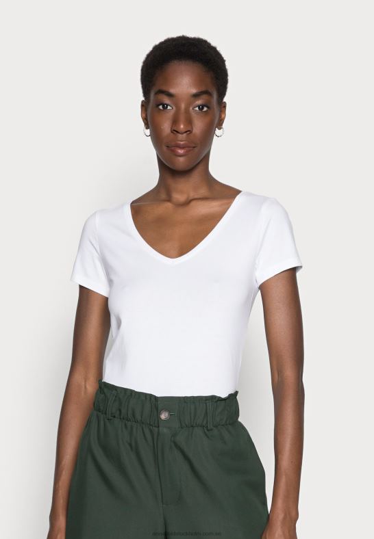 2-pack basic t-shirt vit/svart Anna Field 42BF6300 kvinnor
