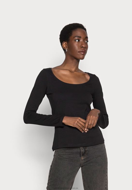 2-pack långärmad topp svart/svart Anna Field 42BF6524 kvinnor