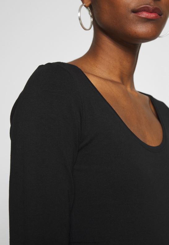 2-pack långärmad topp svart/vit Anna Field 42BF6513 kvinnor