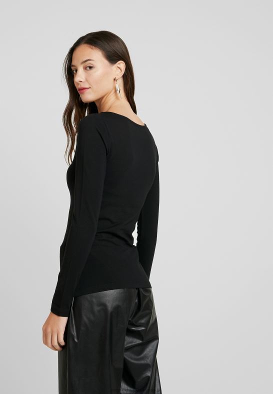 2-pack långärmad topp svart/vit Anna Field 42BF6550 kvinnor