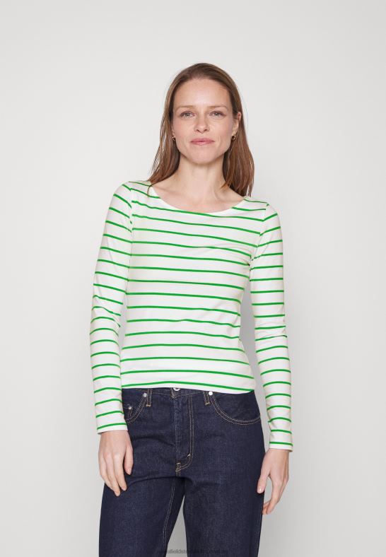 2-pack långärmad topp vit/grön Anna Field 42BF6562 kvinnor