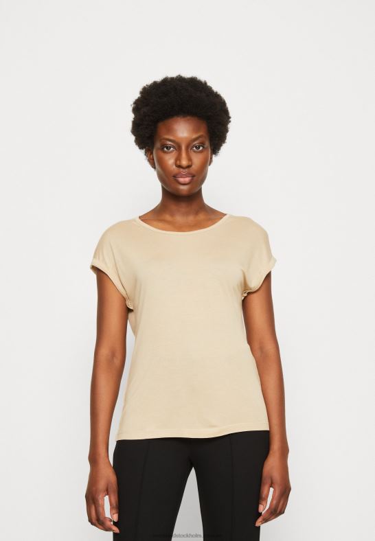 3-pack basic t-shirt beige/off-white/röd Anna Field 42BF6301 kvinnor