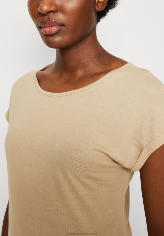 3-pack basic t-shirt beige/off-white/röd Anna Field 42BF6301 kvinnor