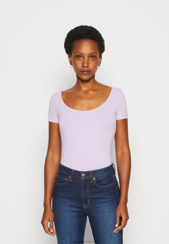 3-pack basic t-shirt lila/vit/melerad ljusgrå Anna Field 42BF6264 kvinnor