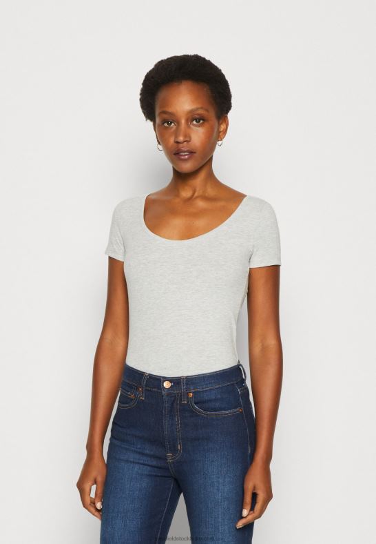 3-pack basic t-shirt lila/vit/melerad ljusgrå Anna Field 42BF6264 kvinnor