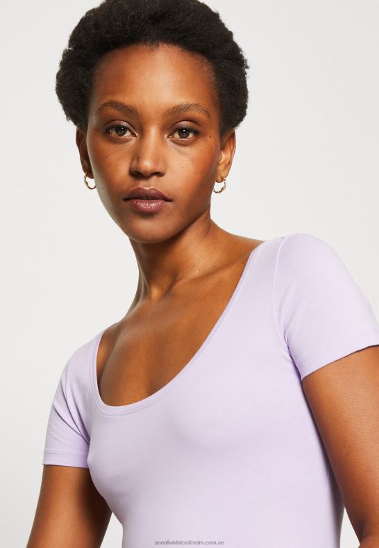3-pack basic t-shirt lila/vit/melerad ljusgrå Anna Field 42BF6264 kvinnor