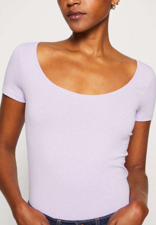 3-pack basic t-shirt lila/vit/melerad ljusgrå Anna Field 42BF6264 kvinnor