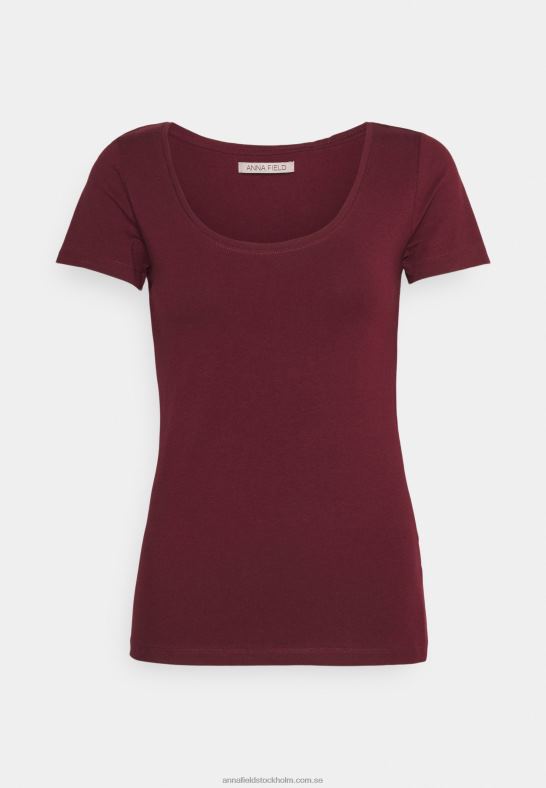 3-pack basic t-shirt mörkröd/mörkblå/vit Anna Field 42BF6330 kvinnor