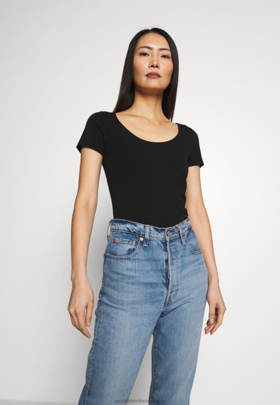 3-pack basic t-shirt svart Anna Field 42BF6273 kvinnor