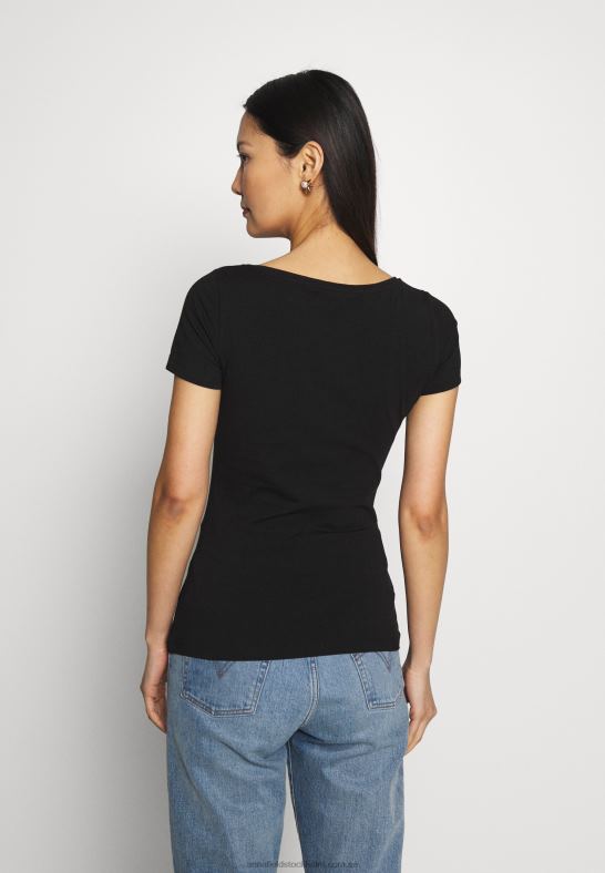 3-pack basic t-shirt svart Anna Field 42BF6273 kvinnor