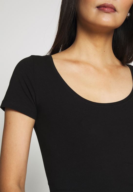 3-pack basic t-shirt svart Anna Field 42BF6273 kvinnor